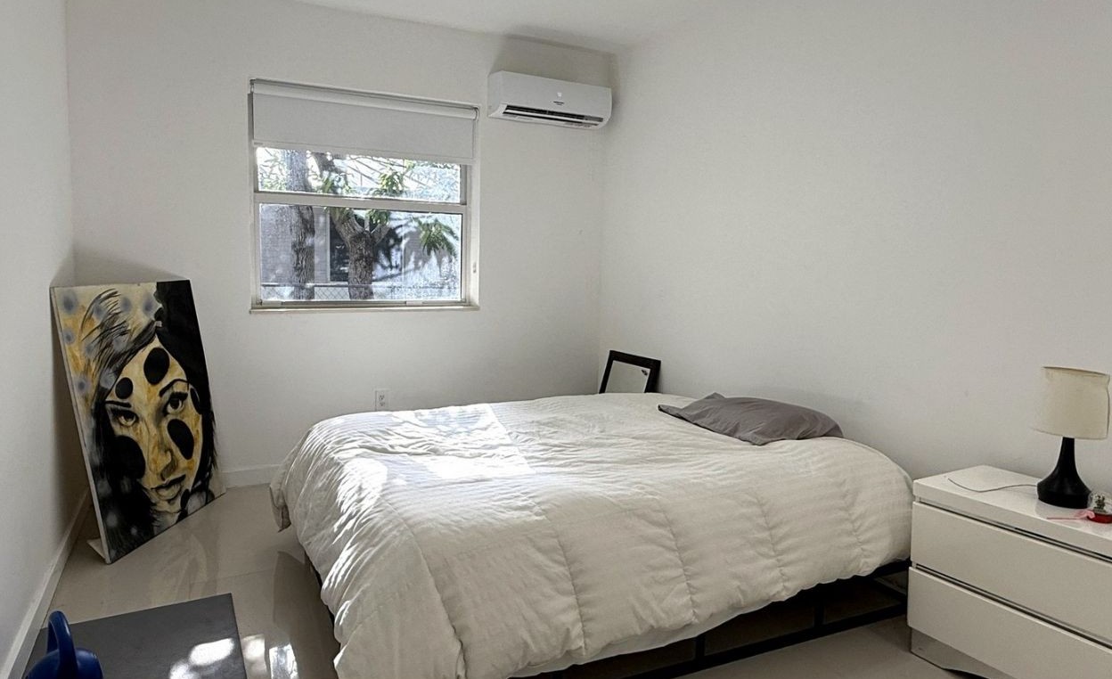 Bedroom with split A/C and impact window